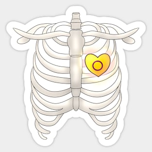 Bonecage With Intersex Heart Sticker